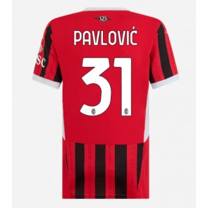 AC Milan Strahinja Pavlovic #31 Dámské Domácí Dres 2024-25 Krátký Rukáv